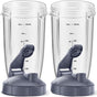 2-pack Replacement Parts Upgrade 32oz Cups with Flip-Top To-Go-Lid and Rubber Gaskets Compatible with NutriBullet 600w/900w Blender Accessory