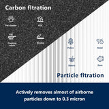 Blue Pure 311 AUTO Filter Replacement for Blue Pure 311 AUTO Air Puri-fier, H13 True HEPA Filter and Activated Carbon Filter Pack of 3 By - 45-Degree Angle