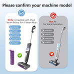 SD201 Brush Roller Shark Mop: Compatible with Shark Steam Pickup 3-in-1 Steam Mop SD200 SD201C SD201Q SD205 Models - Roll Brush 1 Cleaning Tool Replacement Parts Accessories Kit for Months 3 Pack