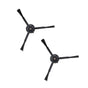 Side Brushes Replacement (2 Pieces) for S8 Pro Ultra, S7 Max Ultra, Qrevo,  Qrevo Slim, Series of S7 MaxV/S7/Q7Max/Q8 Max/S8/Q7/Q5/S6/S5/S4/E5/E4/E3/E2 Robot Vacuum Cleaner, Black