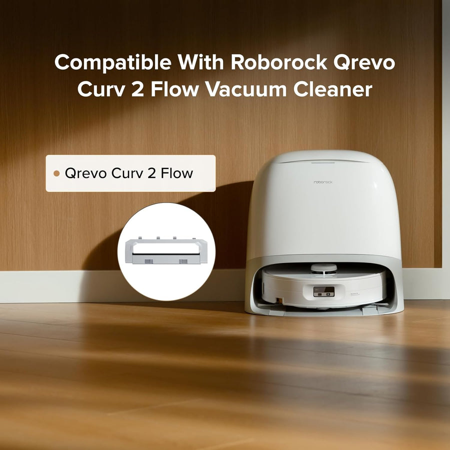 Main Brush Cover for Qrevo Curv 2 Flow Robot Vacuums, Light Gray