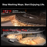 Rotating Mop Cloths for Saros 20 (4-Pack), 200 RPM Scrubbing, 30-Level Water Adjustment, Compatible with 212℉ Auto Wash & 131°F Drying, Reusable Mop Pads for Hardwood Tile Marble Carpet - Top-Down View
