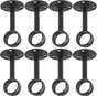 Ceiling-Mount Curtain Bracket Holders for 1 1/4-Inch Rod (8 PCS, Black)
