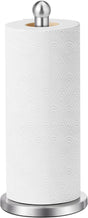 Paper Towel Holder Countertop, Paper Towel Holder with Solid Weighted Base, for Standard and Large Size Rolls (Silver)