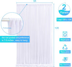 10x10 White Backdrop Curtain for Parties Wedding Wrinkle Free White Photo Curtains Backdrop Drapes Fabric Decoration for Baby Shower 5ft x 10ft,2 Panels