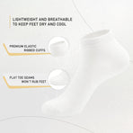 Women Bamboo Ankle Socks Ankle Length Thin Sock Odor Resistant Low Cut Sock 5 Pairs