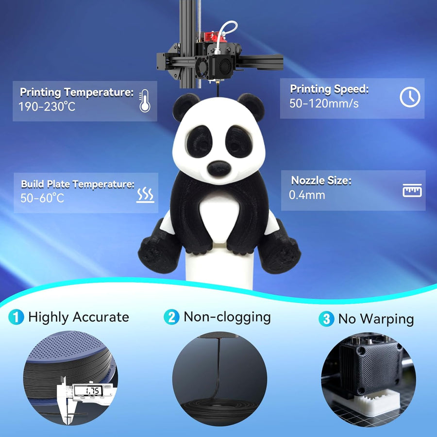 TPU 3D Printer Filament 1.75mm, Flexible 95A TPU Filament, 1KG Soft 3D Filament for Fast Printing, Dimensional Accuracy +/- 0.03mm, Fit Most FDM 3D Printers, TPU White