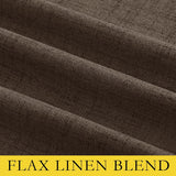 Coffee Vintage Linen 100% Blackout Curtains for Living Room, Thermal Insulated Curtains 95“ Long, Noise Reducing Window Treatment Drapes for Home Office, 62