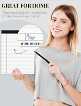 Legal Pads 8.5 x 11 White Note Pads Paper 8-1/2 x 11 Lined Paper Pad 8.5 x 11 White Legal Pad 6 Pack Notepads 8.5 x 11 Lined Writing Pads of Paper 8.5 x 11 Notepad White Paper Pads 30 Sheets/Pad