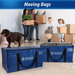 Heavy Duty Moving Bags or Storage Bag, 6 Pack – Large Moving Boxes with Backpack Straps, Zippers & Handles – Perfect for College Dorm, Traveling, Camping, Christmas Decorations