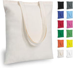 5 | 12 | 24 Pack Economical 16"x15" Cotton Tote Bag, Reusable Grocery Shopping Bags, DIY Your Creative Designs