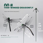 20 Pcs Dragon Fly Clips for Bugs Repellent, 3D Artificial Dragonfly Hat Clip, Dragonfly Garden Decor (20, Black*20 Pcs)