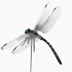 20 Pcs Dragon Fly Clips for Bugs Repellent, 3D Artificial Dragonfly Hat Clip, Dragonfly Garden Decor (20, Black*20 Pcs)