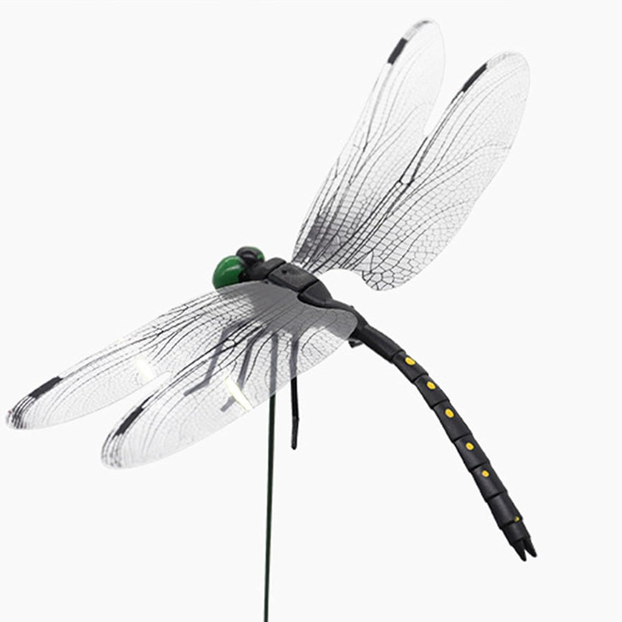 20 Pcs Dragon Fly Clips for Bugs Repellent, 3D Artificial Dragonfly Hat Clip, Dragonfly Garden Decor (20, Black*20 Pcs)