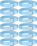 12 Pcs Baseball Belts Softball Belts Bulk for Adult and Youth Adjustable