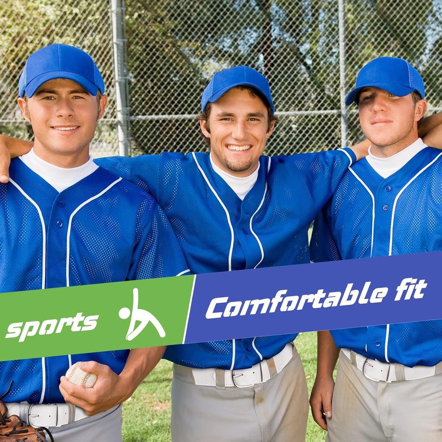 12 Pcs Baseball Belts Softball Belts Bulk for Adult and Youth Adjustable