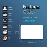 - Compatible Shipping Labels Replacement for Brother DK-1202 (2.4 in x 3.9 in), Use with Brother QL Label Printers [10 Rolls/3000 Labels]