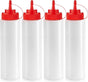 24 oz Large Condiment Squeeze Bottles for Sauces - Leak Proof - 4 Pack (XL)