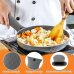 8 Pcs Silicone Pot Holders Set Cast Iron Handle Cover Heat Resistant Pot Handle Covers Potholder Non Slip Reusable Pan Sleeve for Frying Pan Kitchen Supplies(Grey)