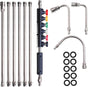 Pressure Washer Extension Wand, 10 Pack Power Washer Lance with 6 Atomization Nozzle Tips,1 Gutter Cleaner Attachment Curved Rod, 1/4" Quick Connect, 4000 PSI