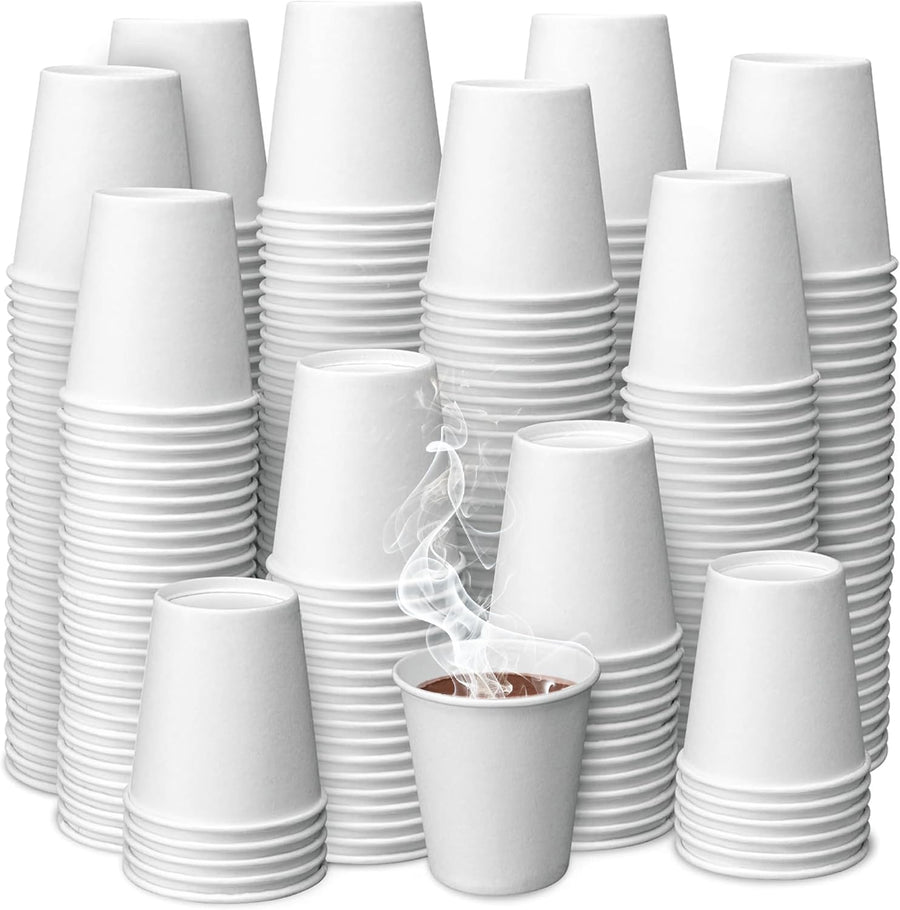 500 Pack 3 oz Paper Coffee Cups - Hot Drinking Cups for Coffee, Tea, Snacks or Mouthwash