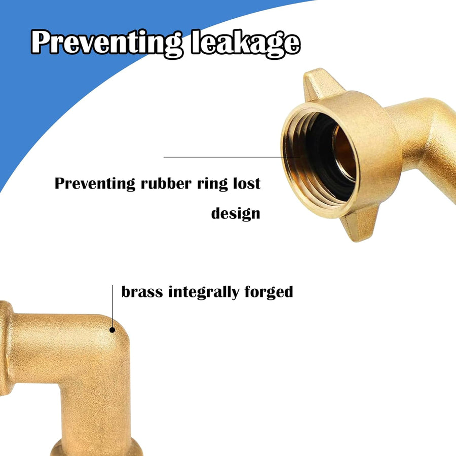 90 Degree Hose Elbow Connectors + Garden Hose Repair Kit