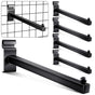 Gridwall Hooks 12 Inch Grid Wall Hangers Display Peg Hooks Slat Wall Accessories for Wire Panels Shelf(5 Pcs,Black)