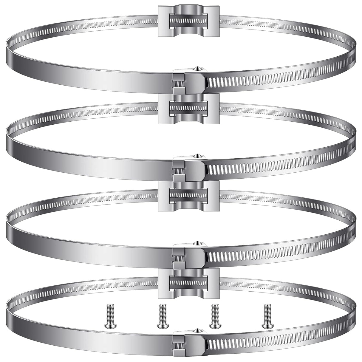 16 Pack Sign Mounting Bracket for Larger Adjustable Pole Clamp Road Street Sign Band Clip 4 to 15" Metal Street Mounting Hardware Propane Tank Bracket for Round Square Telephone Pole Rod