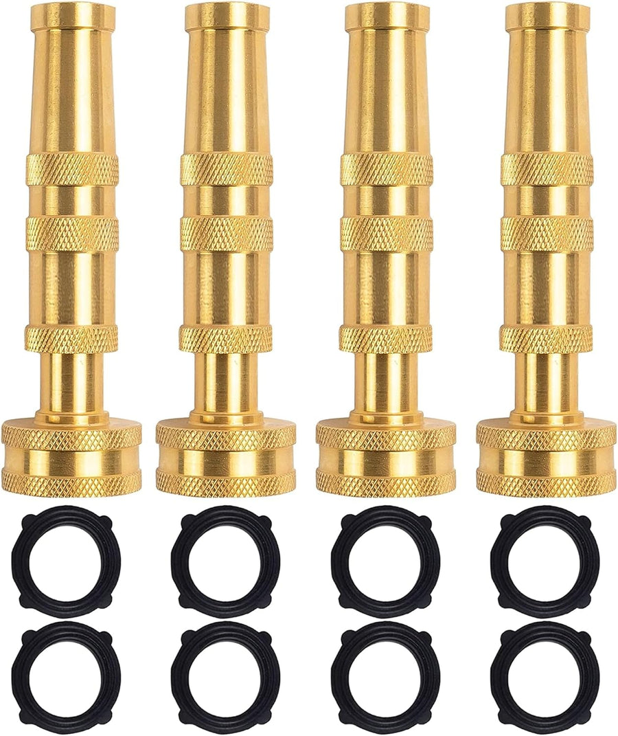 90 Degree Hose Elbow Connectors + 4" Adjustable Twist Hose Nozzle