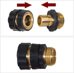 Garden Hose Quick Connect + Nozzle Twist and Nozzle Jet