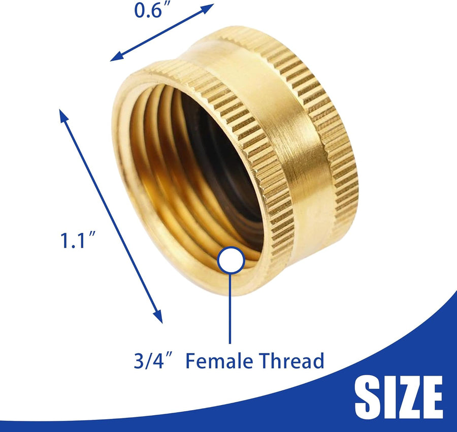 Garden Hose Repair Kit + Brass Garden Hose End Caps