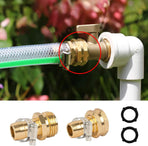 Garden Hose Repair Connector with Clamps + Hose Repair Kit