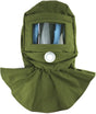 Sand Blasting Hood Cap, Shawl Cap Sandblasting Mask Anti Dust/Wind Sandblasting Tool Mask,Cut/Scratch/Heat Resistant Neck Protector, Green