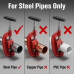 Heavy Duty Pipe Cutter, 1/8-inch to 2-inch Steel Pipe Cutter