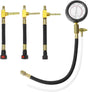 Universal Fuel Pressure Test Kit, Dual Scale Gauge (0-7 bar/0-100 psi) with Multiple Adapter Sizes, Brass Connectors