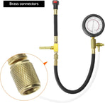 Universal Fuel Pressure Test Kit, Dual Scale Gauge (0-7 bar/0-100 psi) with Multiple Adapter Sizes, Brass Connectors