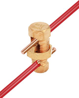 Grounding Split Bolt, 50 Pieces 4 Gauge 8 Gauge High Strength Split Bolt Connectors, Ground Wire Clamp, Solid Copper, for Antenna, Satellite Dish, Cable TV