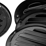 4" Black Soffit Vent Cover with Screen Mesh, 10 Pack Round Metal Air Vent Louver, 5-11/16" Diameter Grill Cover, Round HVAC Vents