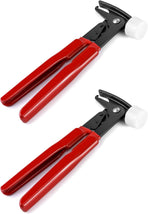Heavy-Duty Wheel Weight Hammer Pliers, Tool for Installing and Removing Clip-On Wheel Weights, Red