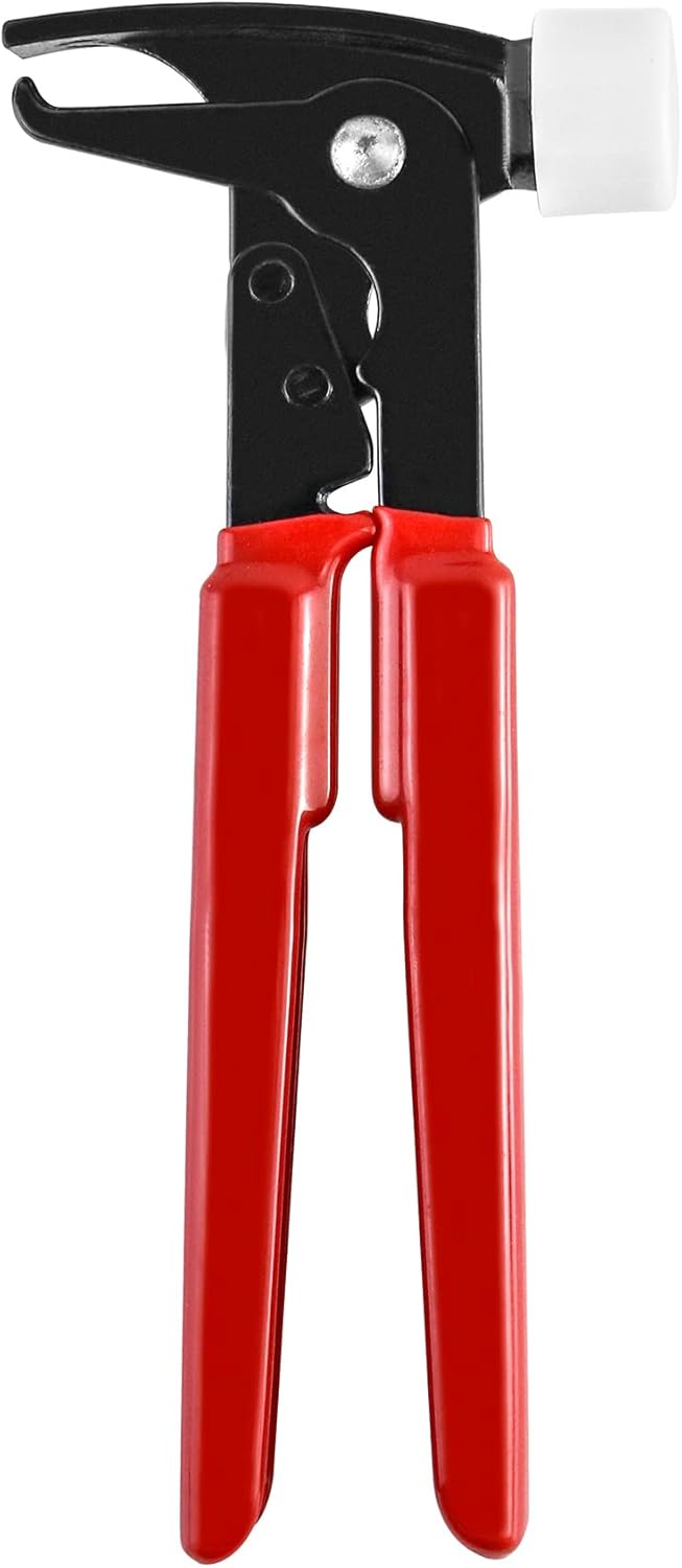 Heavy-Duty Wheel Weight Hammer Pliers, Tool for Installing and Removing Clip-On Wheel Weights, Red