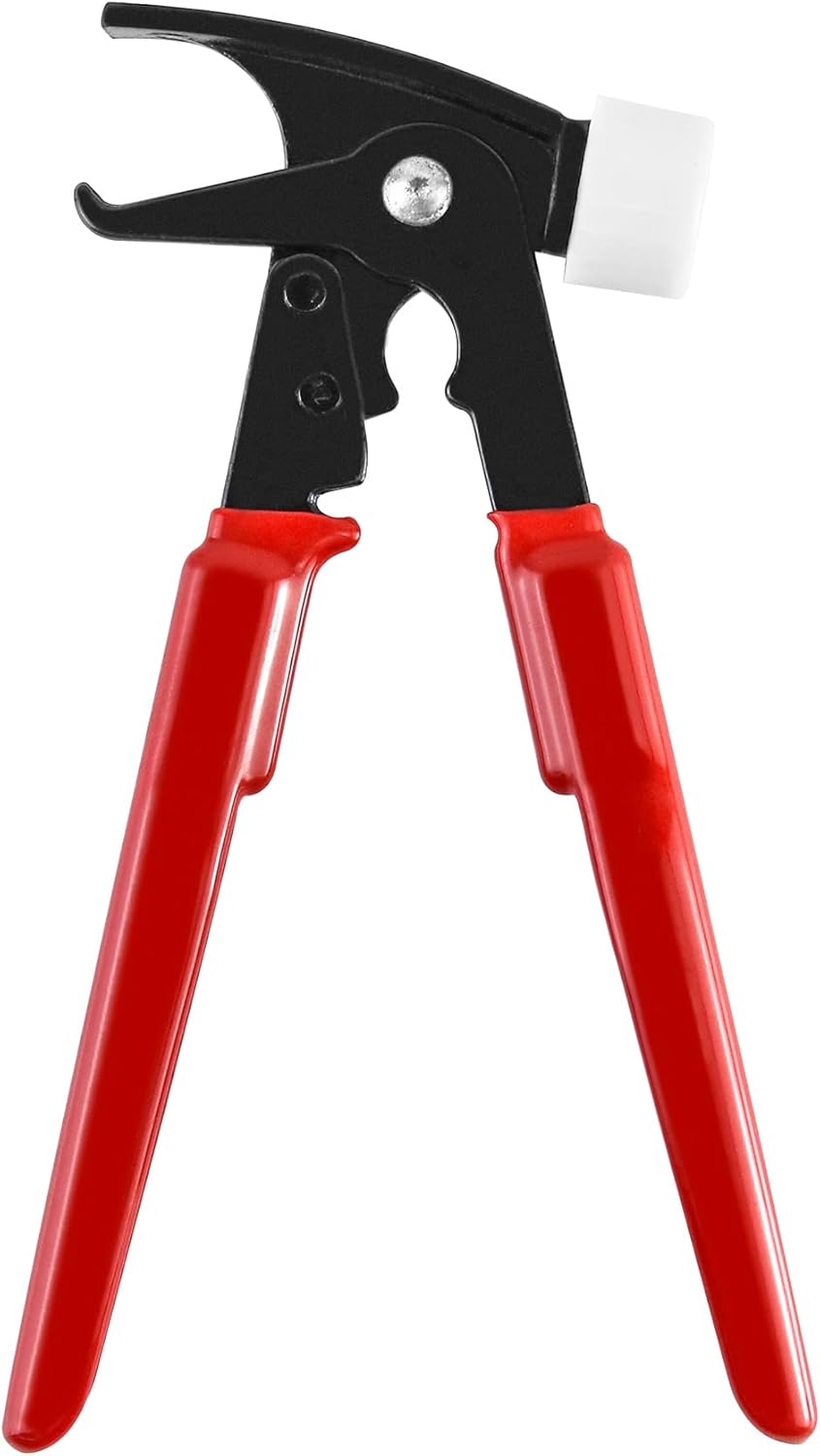 Heavy-Duty Wheel Weight Hammer Pliers, Tool for Installing and Removing Clip-On Wheel Weights, Red