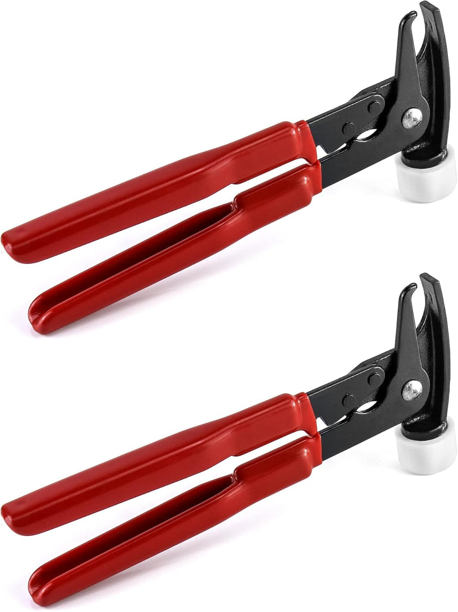 Heavy-Duty Wheel Weight Hammer Pliers, Tool for Installing and Removing Clip-On Wheel Weights, Red
