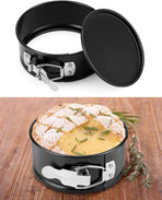 4 Inch Springform Pan Set, Nonstick, Leakproof Mini Cheesecake Pans with Removable Bottom, Carbon and Stainless Steel Construction, 8 Pcs