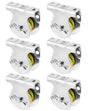 Wall Mount Pulleys, 6 Pcs 1-1/2" Ceiling Mount Single Pulley V-Groove Pulley Hardware Accessories for 3/8" Wire or Rope, Working Load 420 Lbs