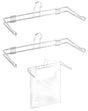 2-Pack T-Shirt Bag Rack Wall Mount, Chrome-Plated Metal T-Shirt Retail Bag Holders, 12-Inch Width, 6" Arm, Easy Install Bag Holder for Retail and Checkout Counters
