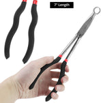 Offset Spark Plug Boot Removal Plier - 5/8" Opening, 11" and 16" Length, Offset Tip for Tight Spots, Protects Wire Boots