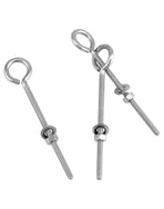 Eye Bolts, 10 Pack 1/4" x 4" Stainless Steel Long Threaded Eyebolts with Nuts, for Hanging or Securing Cables