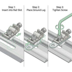 Grounding Lug 6.7mm – Aluminium Alloy Rail Connector for Solar Roof, Ground Mount & Carport Systems