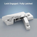 10 Pack Sliding Window Sash Locks, Cam Action White Double Hung Window Sash Lock for Vertical and Horizontal Sliding Windows