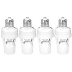 Motion Sensor Light Socket Adapter - 4 Pack E26/E27 Compatible, Adjustable Timing & Lux, Auto Motion Sensor Light Sockets Security Light Bulb Socket for Basements, Garages, Door Porch